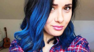 A image of Midnight blue hair dye